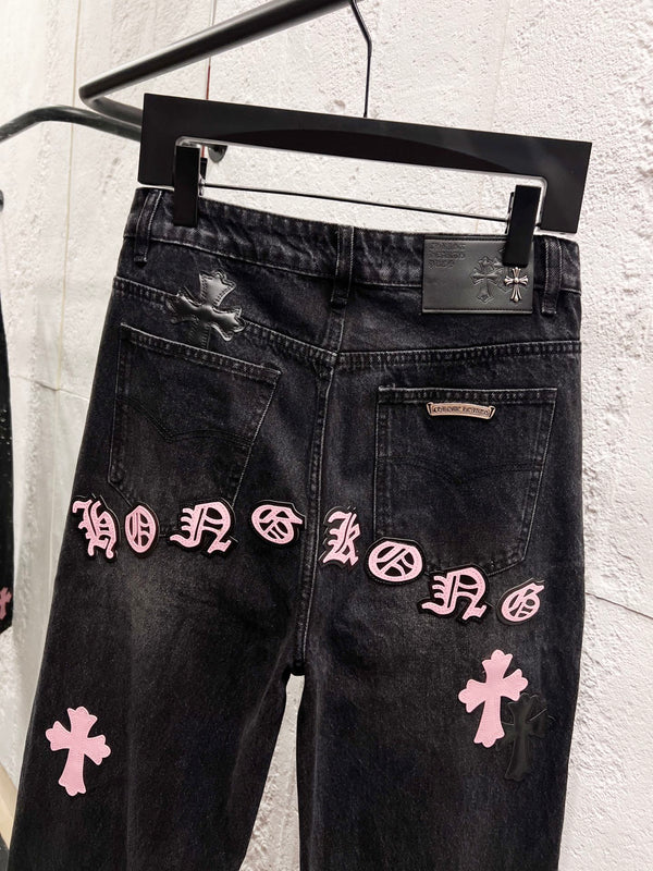 EXCLUSIVE HONG KONG CITY CROSS PATCH DENIM