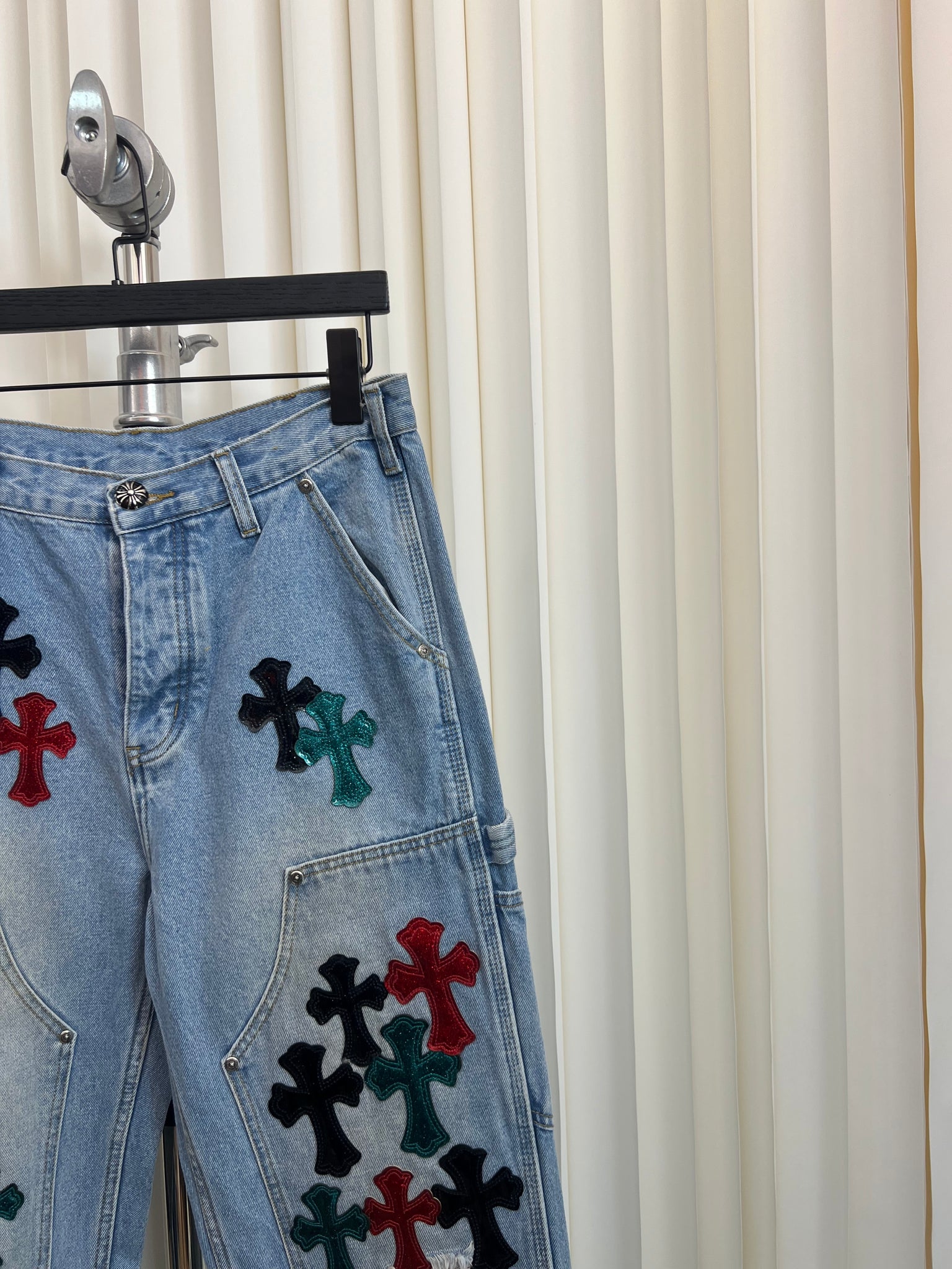 CROSS PATCH CARGO DENIM