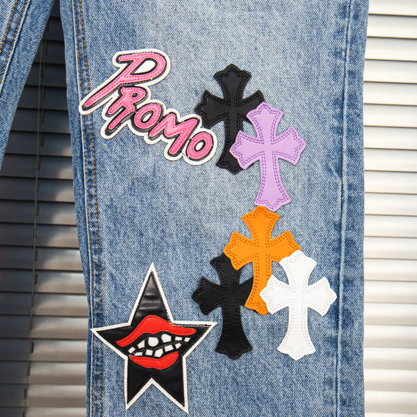 EXCLUSIVE SEX CROSS PATCH DENIM