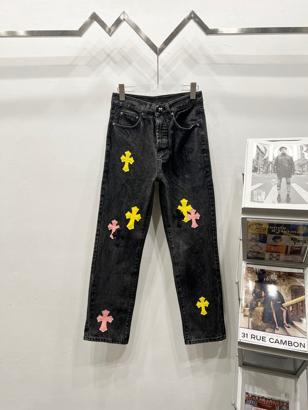 EXCLUSIVE LONDON CITY CROSS PATCH DENIM