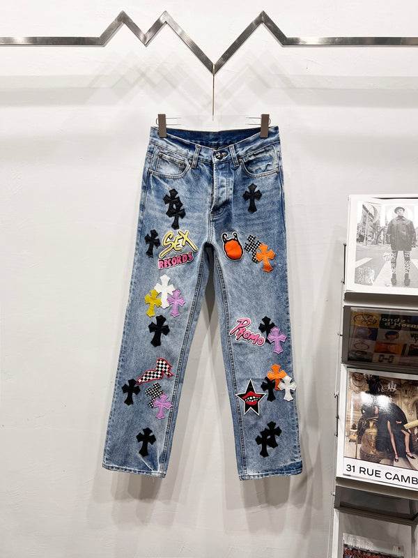 EXCLUSIVE SEX CROSS PATCH DENIM
