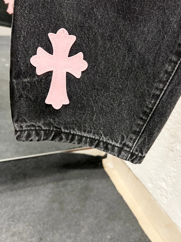 EXCLUSIVE HONG KONG CITY CROSS PATCH DENIM