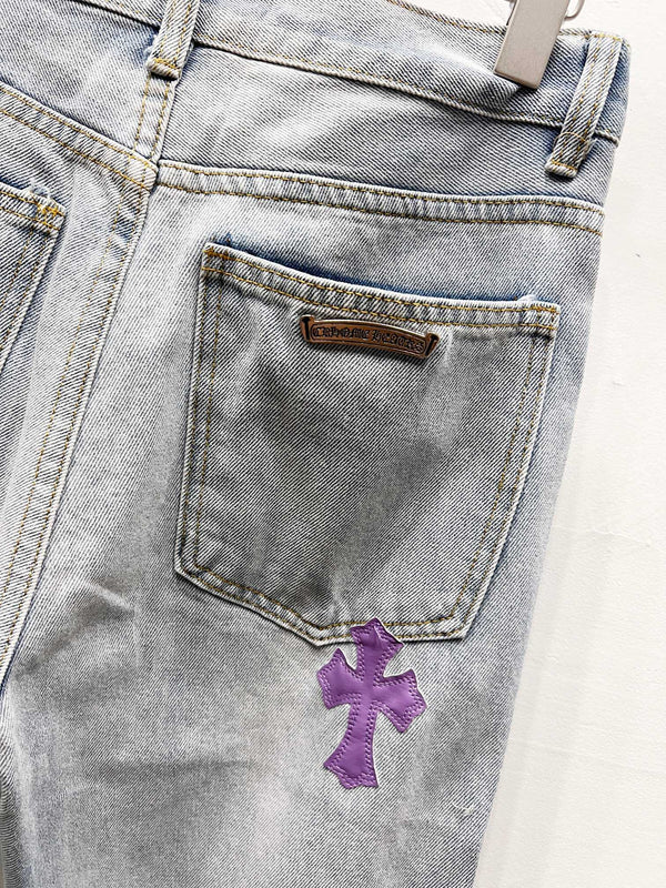 EXCLUSIVE GRAFFITI CROSS PATCH DENIM