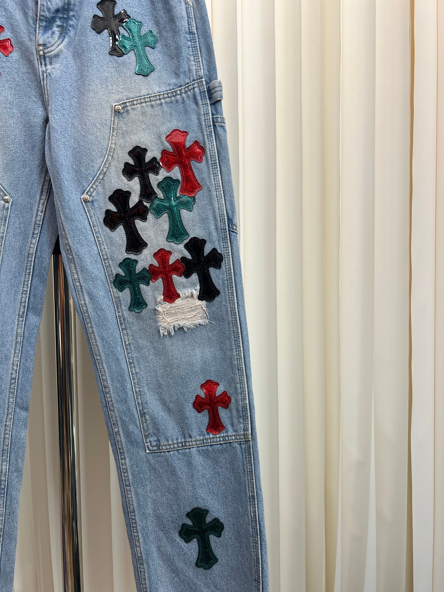 CROSS PATCH CARGO DENIM