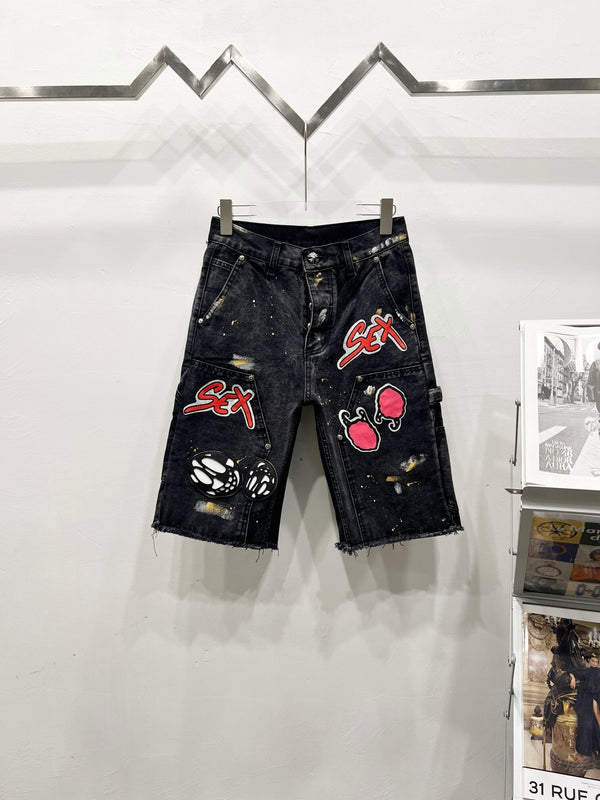 EXCLUSIVE LEATHER PATCH SEX DENIM