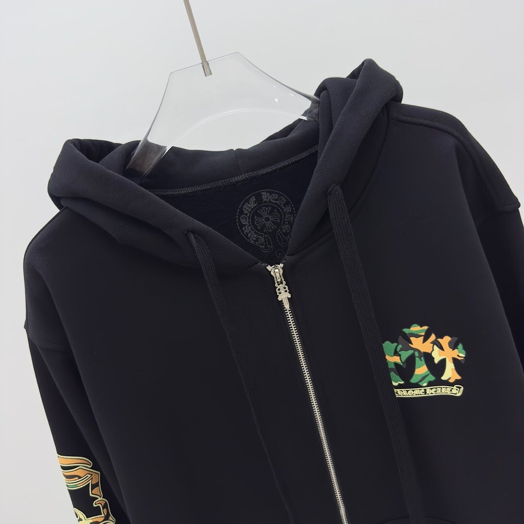 EXCLUSIVE CAMO ZIP UP HOODIE