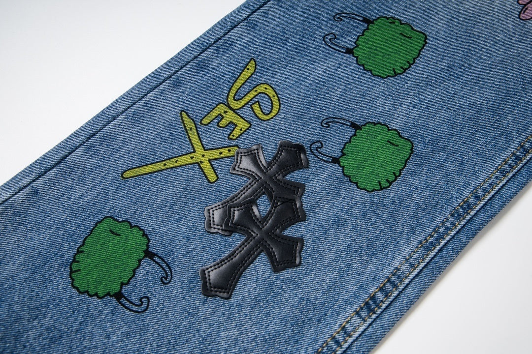 GRAFFITI SEX CROSS PATCH EXCLUSIVE DENIM