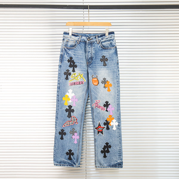 EXCLUSIVE SEX CROSS PATCH DENIM
