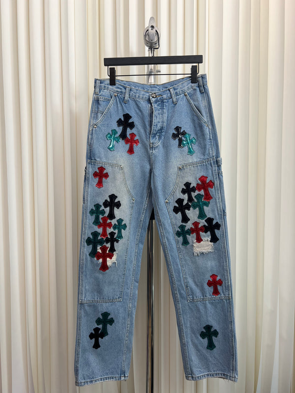 CROSS PATCH CARGO DENIM