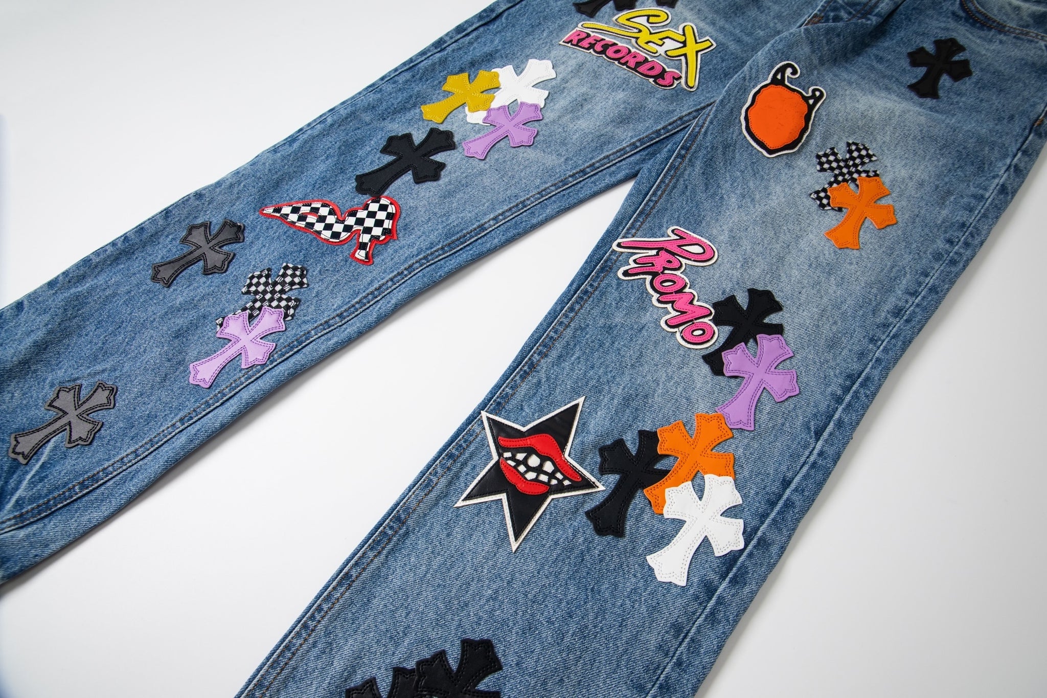 EXCLUSIVE SEX CROSS PATCH DENIM