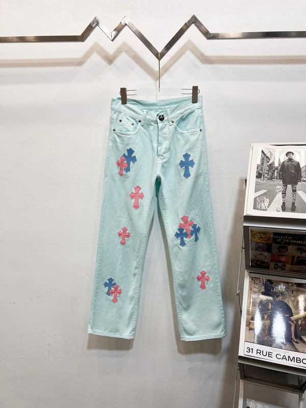 EXCLUSIVE BUBBLEGUM CROSS PATCH DENIM