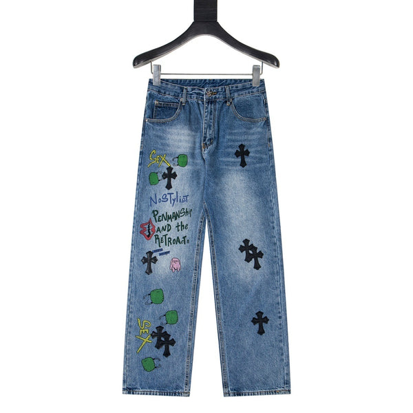 GRAFFITI SEX CROSS PATCH EXCLUSIVE DENIM